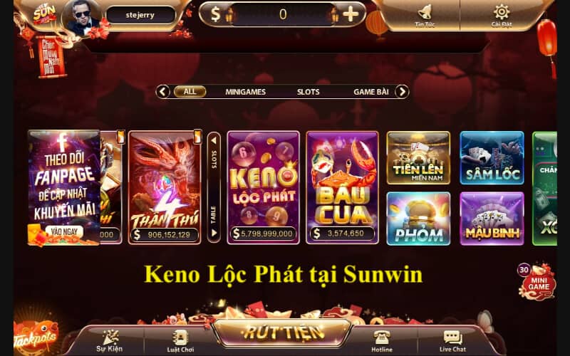 Game Keno tại Sunwin