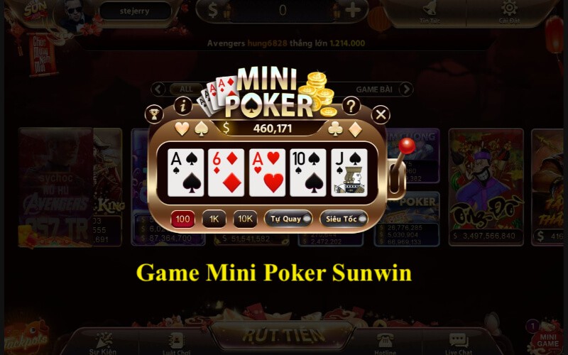 Game Mini Poker tại Sunwin